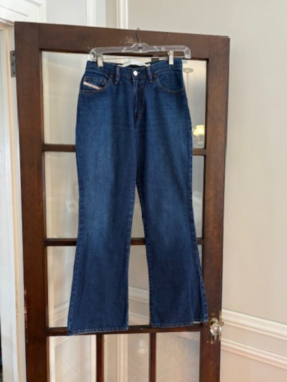 Diesel Industry Bootcut Jeans in Dark Wash, Size 28